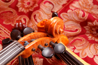 Three Violin Scrolls in a Tango